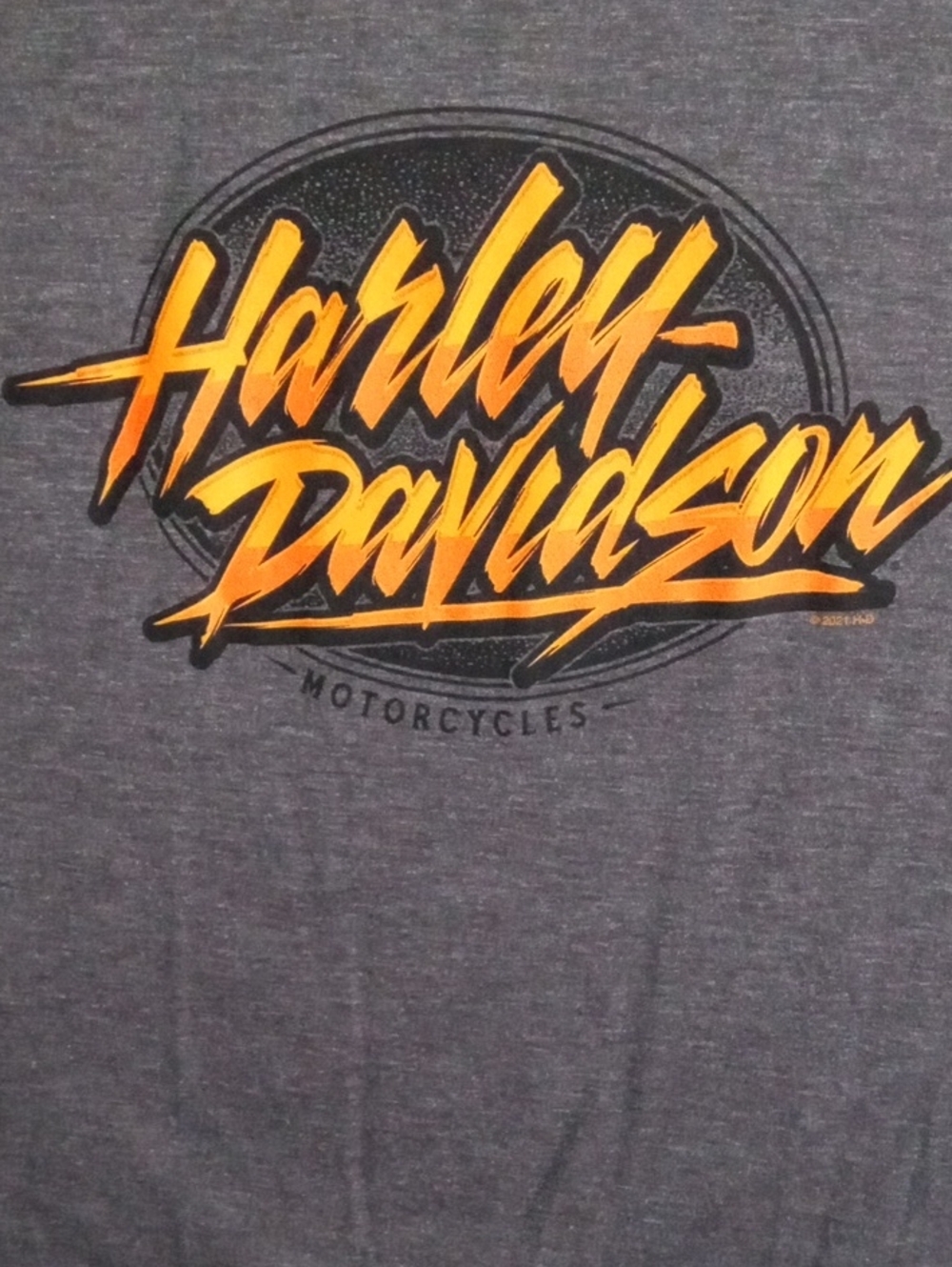 Harley-Davidson Gray Short Sleeve Tee Shirt Men’s Large